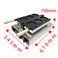 Machine à gaufres en forme de pièce de monnaie 3-en-1 en acier inoxydable antiadhésif, pour gaufres en forme de 10 wons et de pièces de monnaie dorées