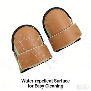 Rodilleras de Trabajo Aofit de Cuero para Jardinería y Carpintería con Soporte de Rótula para Trabajadores de Pisos - Product Image 5