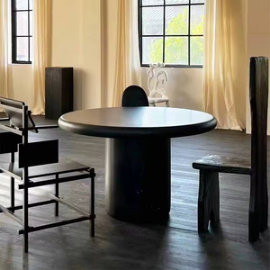 Ensemble <span class=keywords><strong>de</strong></span> <span class=keywords><strong>table</strong></span> à manger ronde en <span class=keywords><strong>bois</strong></span> massif moderne, fabriqué à la main, durable, <span class=keywords><strong>pour</strong></span> la maison, l'appartement, la salle à manger et l'hôtel, la villa - Product Image 2