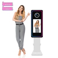 Cabina de Fotos con Pantalla Táctil LCD para Fiestas, Cabina de Fotos Vertical con Cámara DSLR y Espejo Mágico, con Opción de Impresora