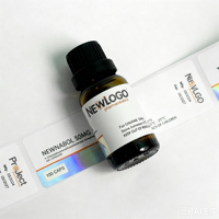 Étiquettes personnalisées imprimées pour flacons cosmétiques 3ml 5ml 10ml, autocollants pour petits pots en verre, étiquettes holographiques imperméables pour emballage