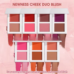 Etiqueta privada Logotipo personalizado Natural 2 colores Cruelty Free Vegan Organic Lip Cheek Eye Tint 2 en 1 Paleta de rubor en polvo en crema - Product Image 4