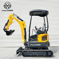 Mini-excavatrice FULCORE, best-seller européen et américain, avec pompe à triple engrenage dissimulée pour projets agricoles