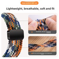 Correa de Reloj Inteligente de Moda, Tejida en Nailon con Tela Elástica Ultra Ajustable para Samsung Galaxy Watch, Cierre Magnético Resistente