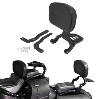 Sissy bar de moto réglable multifonctionnel, dossier conducteur et passager, noir chromé, compatible avec Harley Davidson Street 750 15-2020
