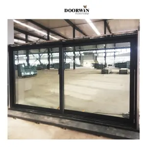 澳大利亚标准中国顶级供应商铝框防水双层玻璃升降滑动玻璃门窗