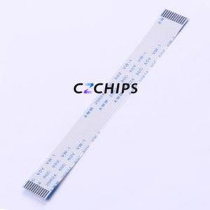 JS10A-12P-100-4-8 FFC Cable (Flexible Flat Cable) P=1mm Connector 12P 1mm 0.3mm Non-Inverting - Product Image 1