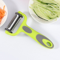 Nieuw Product China Fabriek Voorraad Julienne Dunschiller 3 Cutter Heads Fruit Dunschiller Comfortabel Handle Fruit Julienne Dunschiller