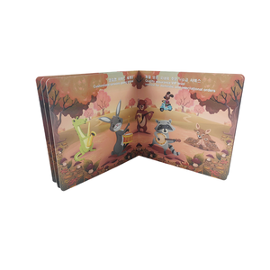 Cubierta dura de libro de tablero para niños personalizado <span class=keywords><strong>con</strong></span> historia musical de animales y dibujos a color Encuadernación perfecta en papel recubierto - Product Image 3