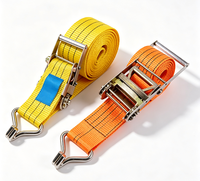 Sangles à cliquet 5T/8T/10T, sangle en polyester avec crochet métallique, ceinture de serrage réglable pour le transport et la fixation des marchandises