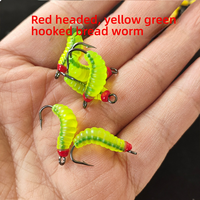 Appâts de crevettes 2cm 0.4g avec crochet Tpr leurre de pêche souple lumineux pour crevettes