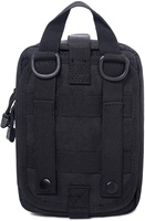 Sac médical tactique KMS Tactical Black, équipement de sécurité extérieur, système Molle, pochettes tactiques, premiers secours, polyester