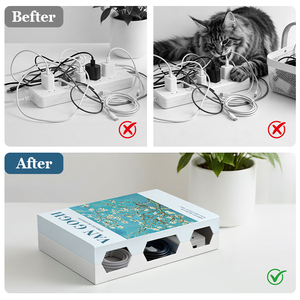 Boîte de rangement personnalisée en forme de livre pour routeur Wi-Fi, idées de rangement pour dissimuler les multiprises, solution de gestion des câbles de bureau - Product Image 5