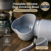 Nouveau produit transfrontalier : Gamelle et abreuvoir pliables en silicone pour chien, idéales pour les voyages en extérieur