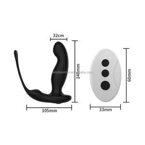 Neues Design Ferngesteuerter 10-Modi-Wackel- und Vibrations-Prostatamassager, Analplug für Männer, Penisring, vibrierender Butt Plug - Product Image 6