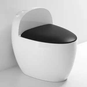 中国高品质小便wc抽水马桶瓷器黑色彩色浴室一件类型wc马桶短水罐