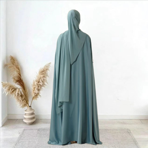 Abaya de Color Sólido con Diamantes de Imitación de Alta Gama, Vestido de Oración Musulmán para Mujeres, Ramadán, Eid - Product Image 6