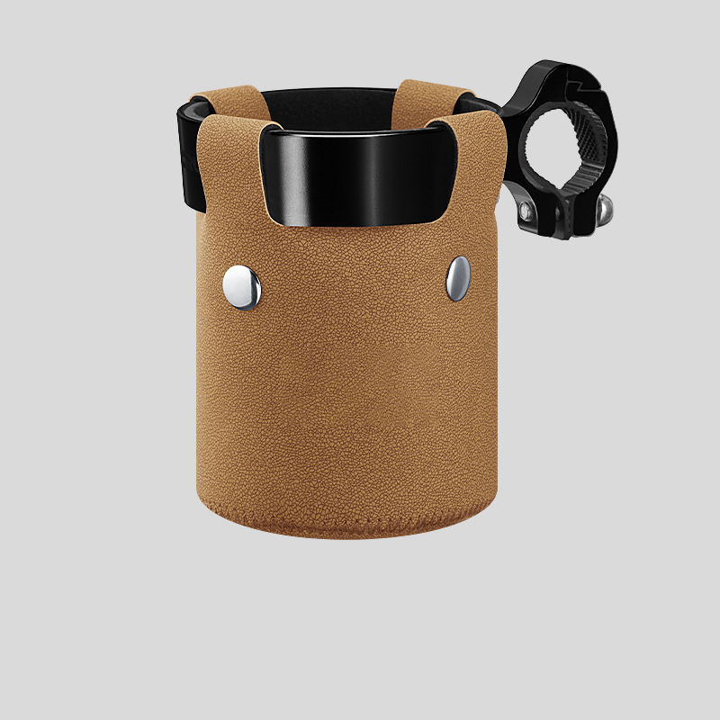 Black cup holder + light coffee-colored mesh surface