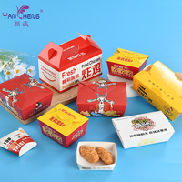 Emballage alimentaire jetable personnalisé pour poulet frit, sushis, burgers, boîte à emporter, impression estampée pour restaurant