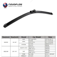 Balais d'essuie-glace avant NOVOFLOW pour Peugeot 308 308SW T9 2014-2020 24''18'' – Lames d'essuie-glace d'origine pour le nettoyage des vitres de voiture