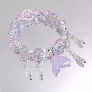 Pulsera <span class=keywords><strong>de</strong></span> Cristal con Cuentas Estilo <span class=keywords><strong>Sirena</strong></span> y Bosque Encantador para Mujer, Material <span class=keywords><strong>de</strong></span> Aleación, Diseño <span class=keywords><strong>de</strong></span> Nicho Moderno, Regalo DIY para Estudiantes y Mejores Amigas - Product Image 5
