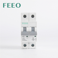 C Tipo 1P 1A 2A 3A 4A 6A 10A 16A 20A 25A 32A 40A 50A 60A MCB Ac 12V DC Disyuntor en miniatura