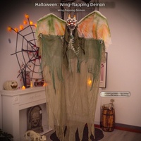 Nouvelle décoration suspendue en plastique pour Halloween, grand démon aux ailes oscillantes, pour maisons hantées, salles d'évasion, parcs à thème - Horreur festive