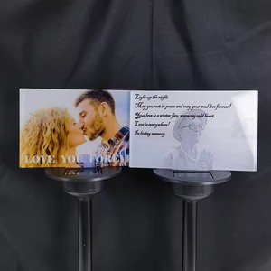 Lámpara <span class=keywords><strong>de</strong></span> decoración <span class=keywords><strong>de</strong></span> Cementerio Conmemorativo personalizada, sublimación <span class=keywords><strong>de</strong></span> energía solar, luz acrílica, regalo <span class=keywords><strong>de</strong></span> <span class=keywords><strong>amor</strong></span> perdido - Product Image 3