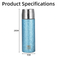Bouteille isotherme en titane haut de gamme avec logo personnalisé, couvercle martelé, cadeau d'entreprise de luxe pour cadres
