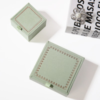 Boîtes cadeaux de luxe en papier floqué pour bijoux, avec estampage à chaud, boîte à bijoux à couvercle rabattable, boîte cadeau pour la Saint-Valentin