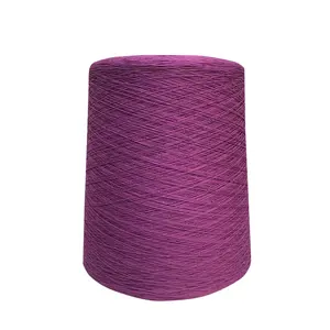 Bon prix en gros tissage à tricoter au crochet cône fantaisie crochet de laine 2/48NM teint mélangé filé coton soie peignée fil