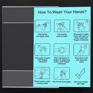 Exhibidor de Pared Acrílico Transparente, Moderno, Portátil, Extraíble, Personalizado de Fábrica, para A4, A5, A6, 8.5x11, con Soporte para Letreros - Product Image 3