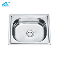 Évier de cuisine encastrable à cuve unique, durable, avec drain, pour cuisine, buanderie et buvettes domestiques