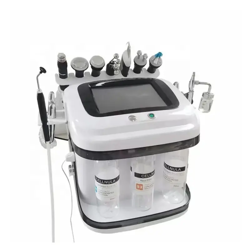 Black Pearl 10 em 1 Eye Management Multifuncional Hydro Dermabrasion Máquina Aqua Peeling Pele Rejuvenescimento Oxigenado Face Car