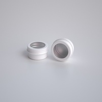 Boîte en aluminium mini de 5 ml/5 g pour huile d'olive, avec fenêtre irisée, pour cosmétiques, lotions, rouges à lèvres, bougies et épices, avec couvercle à vis