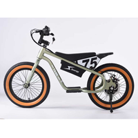 Vélo d'équilibre électrique pour enfants 350W, sans pédales, 12/16 pouces, jouet électrique pour enfants