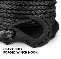 Cordon de remorquage tressé en Dyneema synthétique UHMWPE HMPE pour ATV, UTV, camion, véhicule tout-terrain