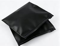 Sac à fermeture éclair noir mat de haute qualité Huadu, sac refermable recyclable pour l'emballage des vêtements
