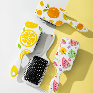 Pettine per capelli da ragazza con stampa frutta di alta qualità, personalizzabile con logo, e pettine imbottito alto e soffice per <span class=keywords><strong>acconciature</strong></span> all'ingrosso - Product Image 5