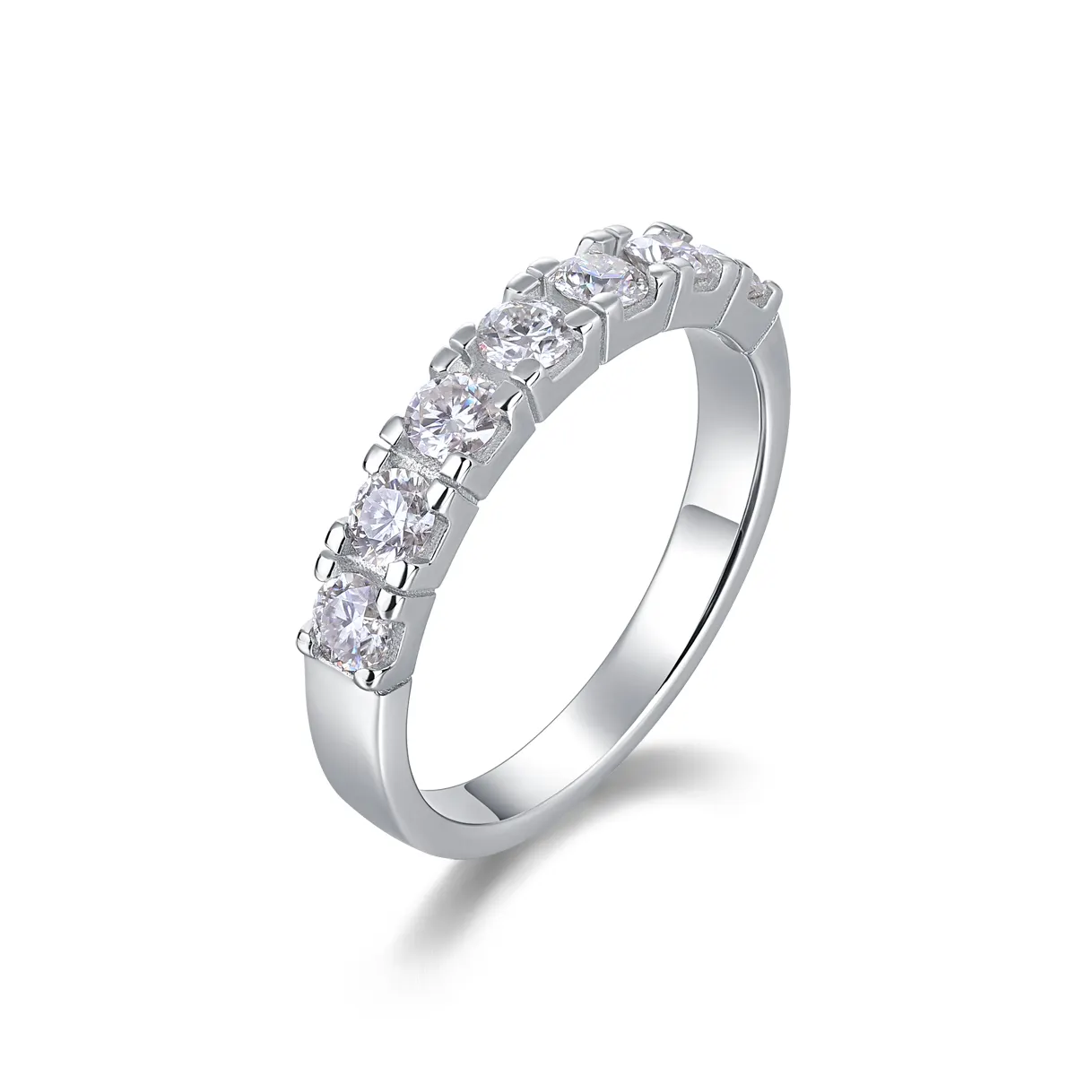 En çok satan Classics tasarım Moissanite yüzüğü gümüş mücevherat kadın hediye parti ayar taş düğün teknolojisi parti