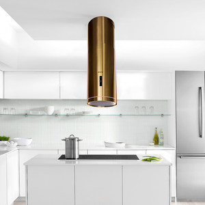 Nouvelle Hotte de Cuisine Cylindrique Suspendue à Haute Puissance et Aspiration Supérieure pour Îlot Central - Product Image 1