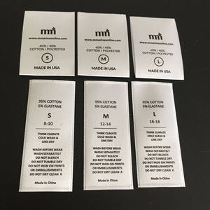 ملصقات عناية بالملابس مخصصة عالية الجودة ورخيصة جداً من الساتان مع شعار العلامة التجارية للغسيل والعناية - Product Image 2