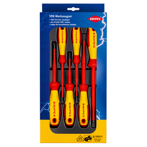 ชุดไขควง Knipex Vde 1000V เครื่องมือช่างไฟฟ้าแบบหุ้มฉนวนสำหรับสกรูปากแบน - Product Image 1