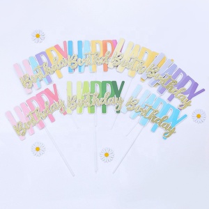 Nouvel arrivage de décorations de gâteaux pour femmes, hommes, enfants, fête d'<span class=keywords><strong>anniversaire</strong></span>, fournitures pour douche de bébé - Product Image 4