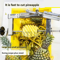 Éplucheur d'ananas manuel en acier inoxydable Machine à éplucher les cantaloups Machine à éplucher et à découper les ananas