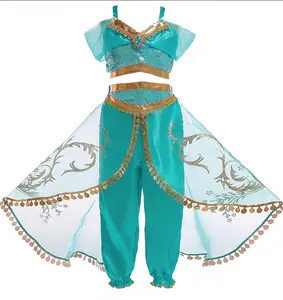 Hot Koop Hoge Kwaliteit Kinderen Fancy Jasmijn Prinses Jurk Jasmijn Prestaties Cosplay Kostuum Halloween Kostuums Voor Meisjes