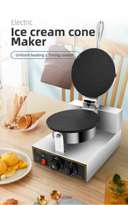 Machine à gaufres et coupes à gaufres électriques antiadhésives pour desserts et coupes glacées faits <span class=keywords><strong>maison</strong></span> - Product Image 2