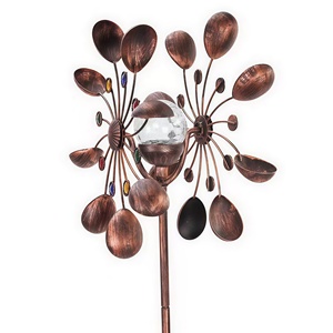 Molinillo de Viento Decorativo para Exteriores con Luz Solar de 6 Colores, 360° °   Esculturas de Viento Giratorias Grandes de Metal, Molinos de Viento para Jardín - Product Image 5