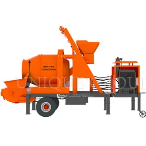 Pompa mixer beton mobile kecil Konstruksi diesel HBT30 mixer beton dengan Pompa