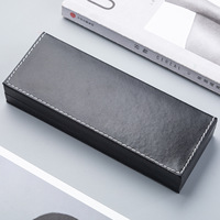 Hochwertige Einfarbige PU-Leder Geschenkstiftbox, Klappbare Business-Stiftbox mit Aufdruck, Unterschriften-Stift Geschenkverpackung